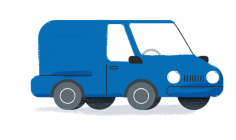 Illustration voiture bleu