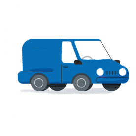 Illustration voiture bleu